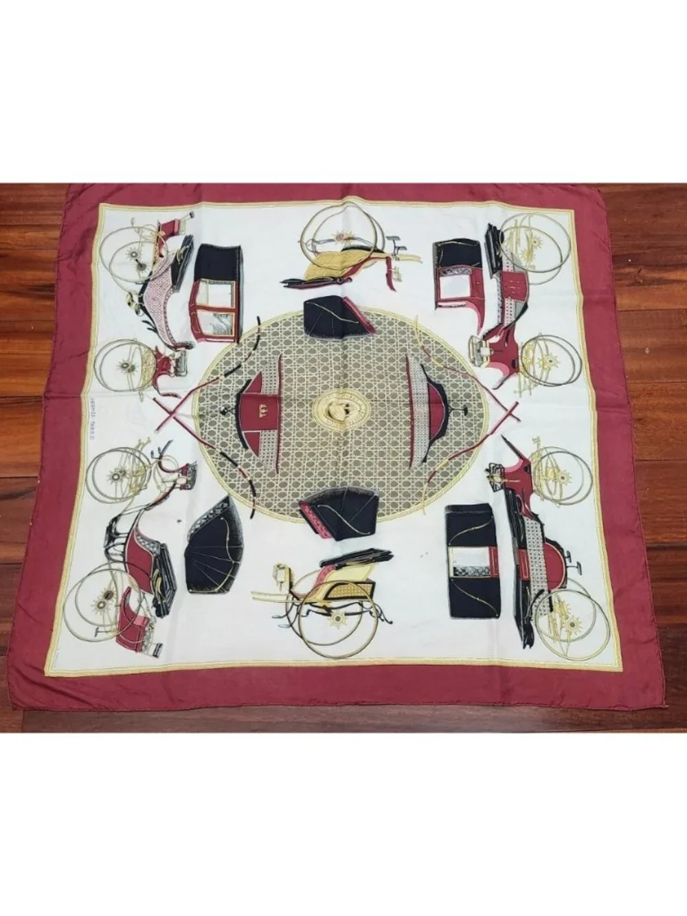 Hermès Les Voitures à Transformation Silk Scarf Carré 90 35